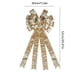 thumbnail image 4 of Lazo de cinta de terciopelo con borde recortado | Adorno para árbol de Navidad para decoración de cajas de regalo y bolsas | Accesorio festivo para fiestas en el hogar y bodas, 4 of 6