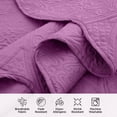 thumbnail image 5 of Ameha 3 Piece Reversible Quilt Set Ultra Soft Floral Coverlet Microfiber Bedding Set Cal.King Purple All Season, 5 of 11