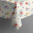 thumbnail image 5 of Pioneer Flower Floral Print Pattern Square Tablecloth, Waterproof Wipeable Spillproof Washable Table Cover for Home Kitchen Party and Daily Decor 60"x60", 5 of 6