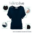 thumbnail image 2 of Free to Live 3 Pack Short Sleeve Casual Women's Dolman Tops, 2 of 6