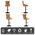 thumbnail image 6 of MIKIBAMA Modern Bar Stools PU Swivel Barstools Adjusatble Seat Height from 26-33 Inch, Set of 2, 6 of 6