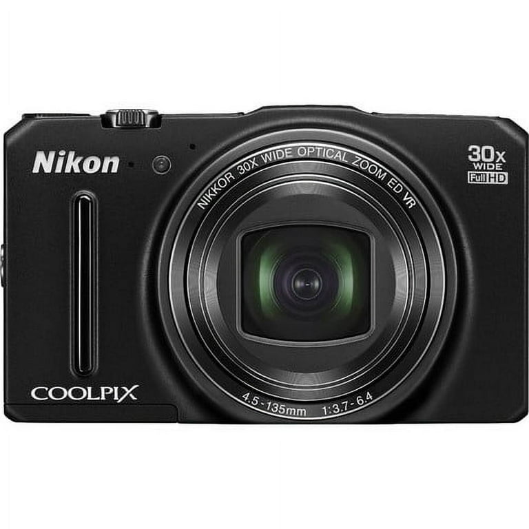 Restored Nikon COOLPIX S9700 16.0 MP Wi-Fi Digital Camera with 30x Zoom  NIKKOR Lens, GPS, and Full HD 1080p Video (Black) (Refurbished)