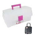 thumbnail image 2 of Caja Vanity TRANSPARENTE Santul con BROCHE ROSA y Candado DE Combinación, 2 of 5