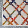 thumbnail image 5 of 5' X 7' Cream Geometric Stain Resistant Non Skid Indoor Outdoor Area Rug, 5 of 5