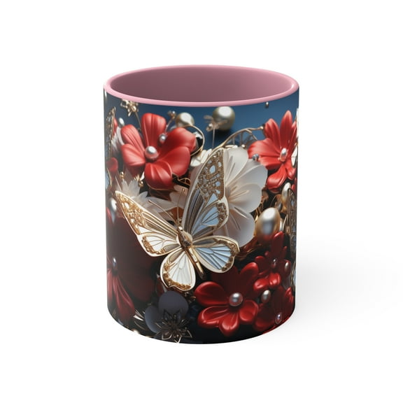 custom mug, floral mug