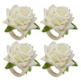 thumbnail image 2 of Apmemiss Clearance 4 Pcs Artificial Rose Flower Napkin Rings, Red Silk Rose Flower Napkin Buckles Rings Faux Rose Flower Napkin Fake Floral Napkin Ring Holder for Home Kitchen Weddings Table Decor, 2 of 3