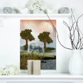 thumbnail image 1 of Cheval Blanc et Arbres Verts - Impression sur Toile Paysage, 1 of 3