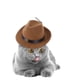 thumbnail image 5 of Sombrero de Vaquero para Mascotas Yinane Gorra de Cosplay para Perro y Gato Marrón, 5 of 7