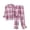 Purple Pink, variant on Womens Pajama Sets 2 Piece Cotton Plaid Pjs Long Sleeve Sleepwear Christmas Button Down Lounge Set
