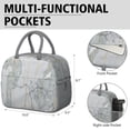 thumbnail image 6 of Insulated Lunch Tote Lunch Box for Women Men,marble Modern Geometric Flowers Abstract Reusable Insulated Lunch Tote Small Leakproof Cute Lunch Cooler with for Supermarket Shopping, 6 of 7