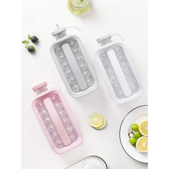 Bewildely Máquina portátil para hacer bolas de hielo con purificador de agua incorporado para mezclar cubos de botellas para hacer hielo de Barra de herramientas