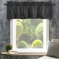 thumbnail image 4 of Black Burlap Texture Farmhouse Short Window Curtain Valances, Farmhouse Vintage Black Rod Pocket Kitchen Valances for Living Room Bedroom Bathroom Cafe 42" x 12", 4 of 8