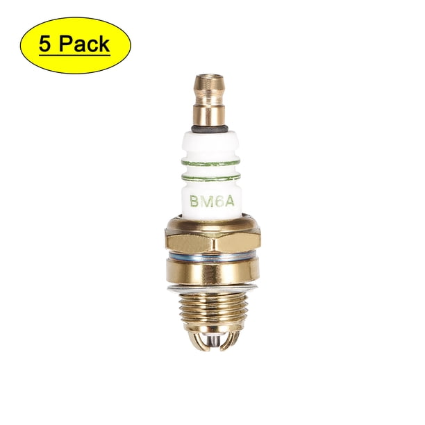 Bujía Uxcell BM6A 3 Electrodos para M7 / L7T / CJ8 / Reemplazo de Bujías 1560, 5Pack