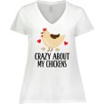 thumbnail image 3 of Inktastic Cute Chicken Farming Women's Plus Size V-Neck T-Shirt, 3 of 5