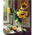 thumbnail image 1 of Diy Oil Painting, Paint By Number Kits - Warm Sunflower 16X20 Inch, 1 of 5