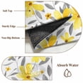 thumbnail image 6 of 2'x6' Rug Runners for Hallways Kitchen, Yellow Flowers Non Slip Entryway Beside Floor Carpet Runner, Farmhouse Watercolor Florals Grey Leaves Laundry Room Bedroom Throw Rugs Mat for Family Pet, 6 of 8