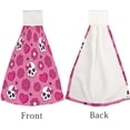 thumbnail image 3 of 2 Pcs Hanging Towels, Dish Towels Pink Skulls Absorbent Hand Towels with Hanging Loop Washcloth for Bathroom Kitchen, 3 of 6
