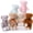 6Pcs-Bear, variant on Tezituor 6 Pack Crocodile Plush Set, Cute Alligator Stuffed Animal Plush Backpack Charms for Kids, Party Favors, Birthday Gifts