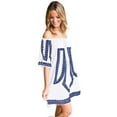 thumbnail image 3 of Bohemian Vibe Geometric Print Off The Shoulder Beach Mini Dress, 3 of 3