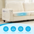thumbnail image 3 of MUZZ 85"w 3 Seater Sofa and Couch with USB ports and Side pockets, Comfy Corduroy Oversized Deep Seat Sofa for Living Room/Small Space, Beige, 3 of 8