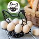 thumbnail image 3 of Soporte para huevos de hierro, rejilla para almacenamiento de huevos, bandeja organizadora de huevos, contenedor de comida, decoración de encimera de 1 nivel Macarena titular de huevo, 3 of 8