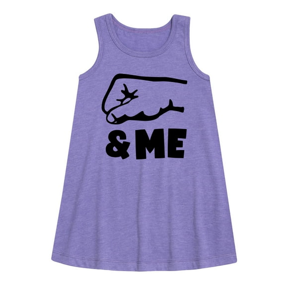Instant Message - Daddy And Me Fist Bump - Toddler & Youth Girls A-line Dress