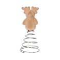 thumbnail image 2 of Horivan Vintage Reindeer Tree Topper with Spring Base Rustic Iron Christmas Ornament for Holiday Home Decor Festive Party Supplies, 2 of 9