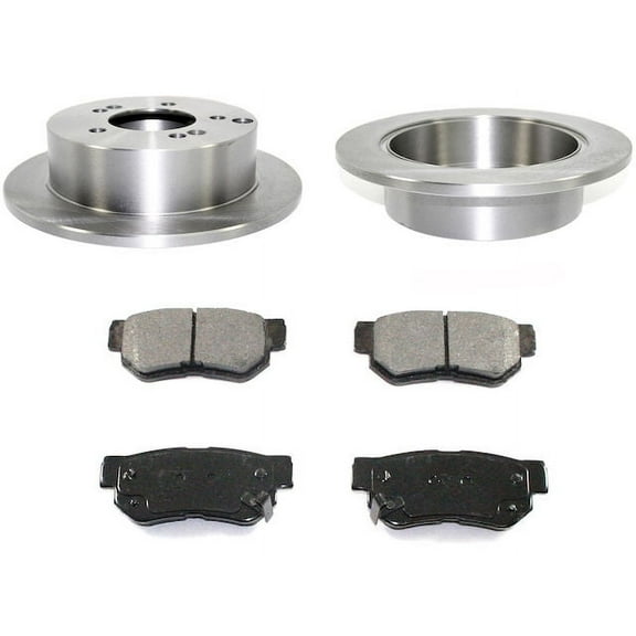 Rear Brake Pad and Rotor Kit - Compatible with 2005 - 2010 Kia Sportage FWD 2006 2007 2008 2009