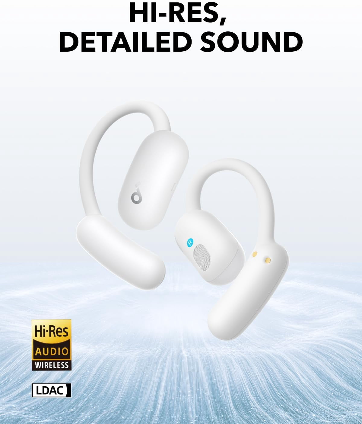 Restored Like New Soundcore AeroFit 2 by Anker, Open-Ear Headphones, Adjustable Ear Hooks, Snug Fit (Refurbished)