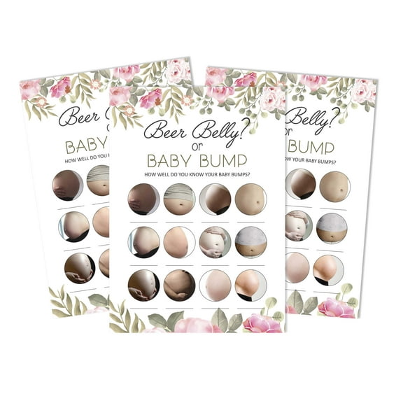 Inkdotpot Baby Bump Or Beer Belly Games Party Supplies Activity Cards Baby Shower Game Ideas Baby Shower Gender Neutral Games Its A Boy Or Girl