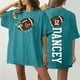 thumbnail image 5 of Tops Cortos para las Mujeres, Doble Cara Impreso Cuello Redondo Gota Hombro Camiseta, Top Estirable Casual, 5 of 5