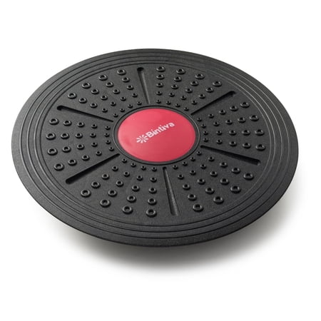 Adjustable Balance Board  Extra Wide Diameter  For Fitness  Balance  and Stability Training - Red Center