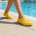 thumbnail image 7 of YHOON Garden Shoes Clogs Men and Women Marbled Clogs Slides Sandals Slip on Unisex Slippers Beach Pool Shower Water Shoes Yellow Size 6 Women/4 Men, 7 of 7