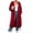 Red-1, variant on Long Hoodies for Women Full Zip Up Oversized Tunic Travel Sweatshirts Plus Size Long Sleeve Fleece Hoodie Jacket with Pockets