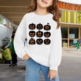 thumbnail image 2 of Mercatoo Kids Baby Halloween Sweatshirt Pumpkin Graphic Print Pullover for Boys Girls Crewneck Long Sleeve Tops, 2 of 6