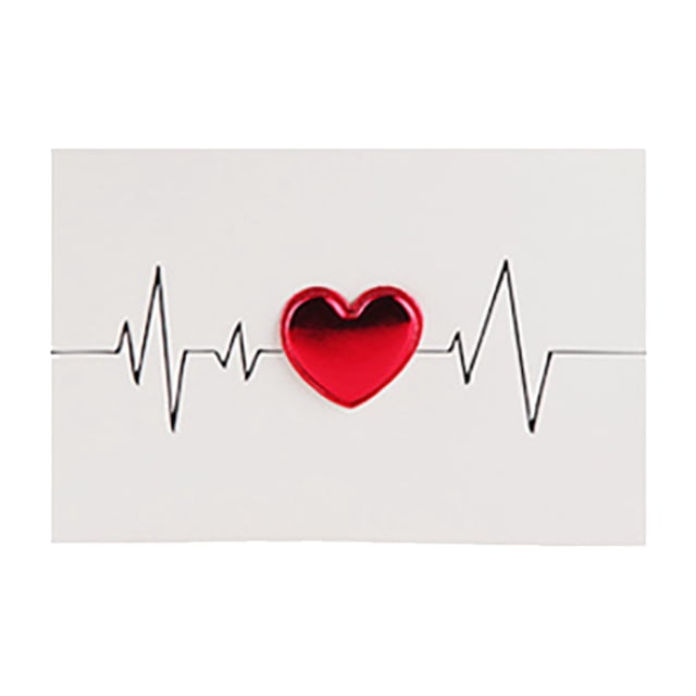 Valentines Day Exclusive Heartbeat Love Card for Expressing Deep and Sweet Affection Romantic Greeting Message Note Couples Gift Idea Anniversary Wedding Party Celebration Present