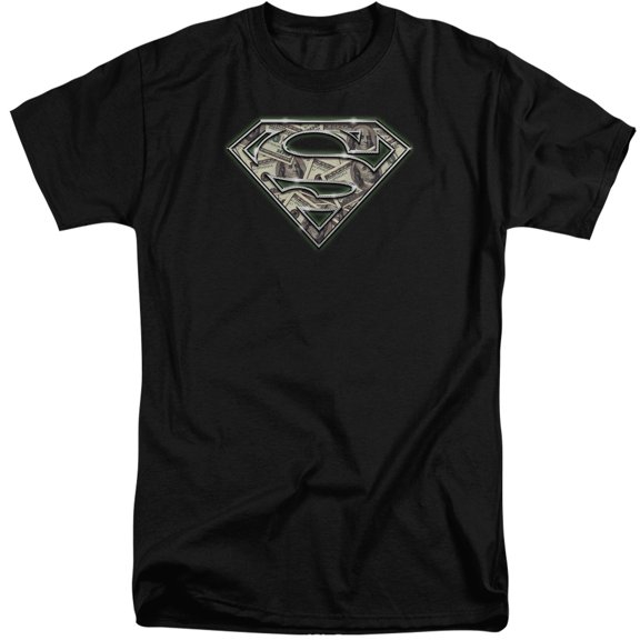 Superman All About The Benjamins Adult Tall T-Shirt Black
