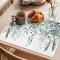 thumbnail image 4 of Sage Green Eucalyptus Leaves Placemats Set of 4, Spring Summer Botanical Rustic Washable Wipeable Table Mats for Dining Tables, Indoor Outdoor Kitchen Place Mats for Holiday Party Table Decor, 4 of 9