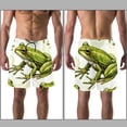 thumbnail image 3 of luoweisi Men's Beach Shorts Quick Dry Swim Trunks with Mesh Lining Frog XL, 3 of 5
