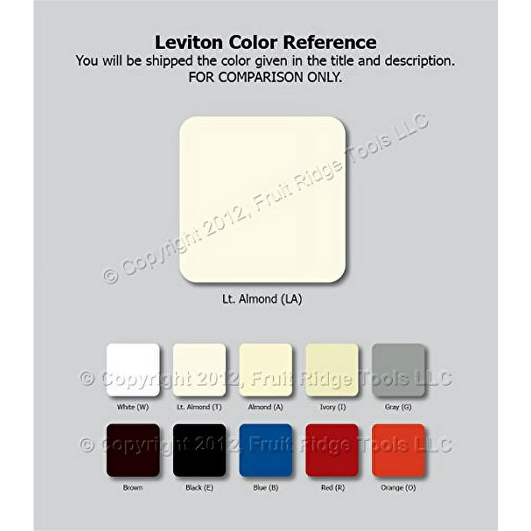 Leviton PJ8-T Midway Nylon Wall Plate - 1-Gang, 1-Duplex, Light Almond, 20-Pack, For Outlets & Switches