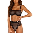 thumbnail image 1 of Gibobby Ropa sexy de mujer para sexo Conjunto de sujetadores sexy súper push-up para mujer, lencería transparente, brasier de encaje y bragas a juego para mujer(Negro, XXG), 1 of 5