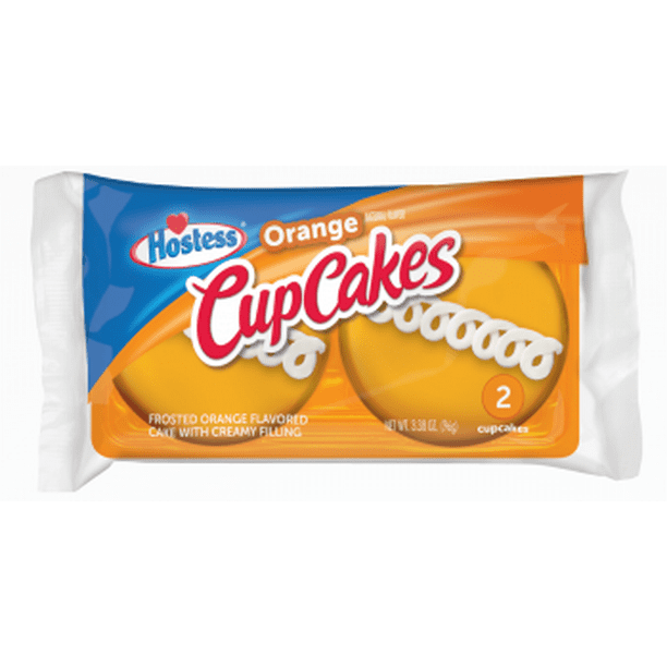 Hostess Orange CupCake SingleServe 3.38 ounces 2 count
