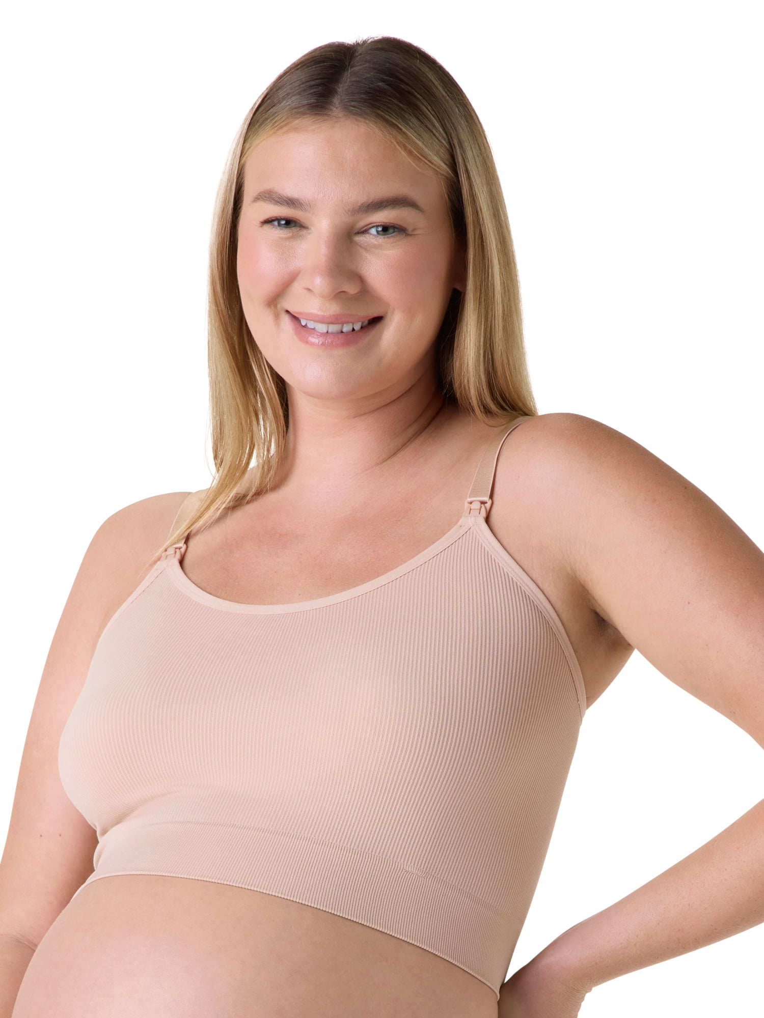 Ingrid & Isabel For Every Belly Women's Maternity Seamless Nursing Cami Bra 3pk, Sizes S-XXXL