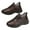 Brown, variant on Black Brown Snow Boots for Men Waterproof Leather Lace up Furry Lined Winter Fashion Sneakers Booties