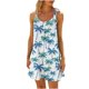 thumbnail image 1 of Vestido de Fiesta de las Mujeres Cuello Redondo sin Mangas Corbata Gradiente Teñido Vestido de Playa, Mezcla de Poliéster Spandex para Ocasional, 1 of 8