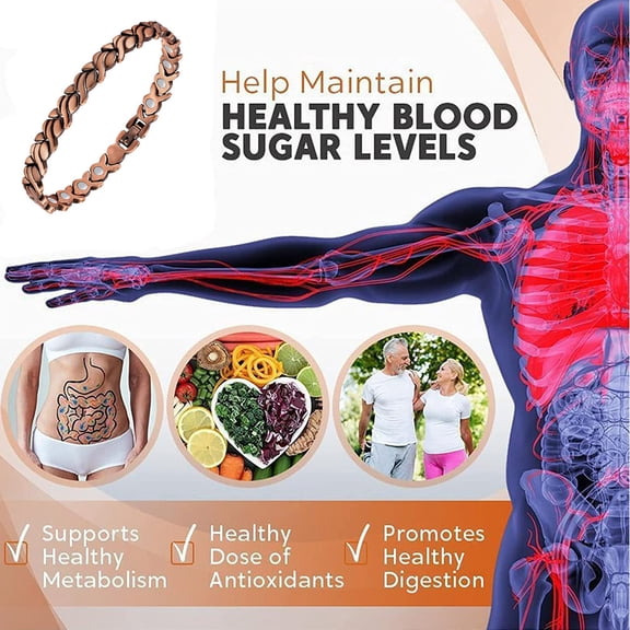 New Copper Bracelets for Women,Ultra Magnetic Bracelets for Women with 3500 Gauss Magnets,Crystal Valentine's Day Jewelry Gift