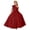 Wine, variant on CHEEREAM Kids One Shoulder Dress Elegant Tulle Flower Maxi Dresses with Big Bow Girls Satin Princess Pageant Gown First Communion
