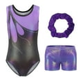 thumbnail image 1 of Xmarks Gymnastics Leotards for Girls Toddlers Kids Sparkle Sequins Top Dancewear Purple 5-12Y, 1 of 1