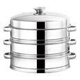 thumbnail image 6 of Stainless Steel Steamer Hot Pot Steam Food Steaming Tray Kitchen Cookware, 6 of 6
