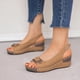 thumbnail image 1 of Sandalias romanas con tacón de cuña y hebilla vintage para mujer Wmkox8yii  sa4633, 1 of 8